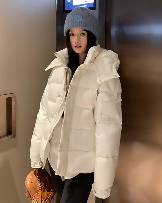 MONC Maya 70 Vezere Women's White Short Down Jacket 7-7008