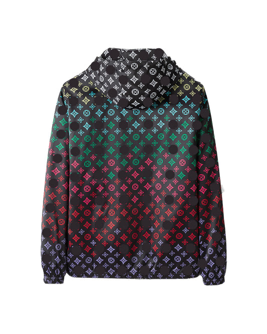 LVS Gradient All-Over Print Hooded Jacket 66138
