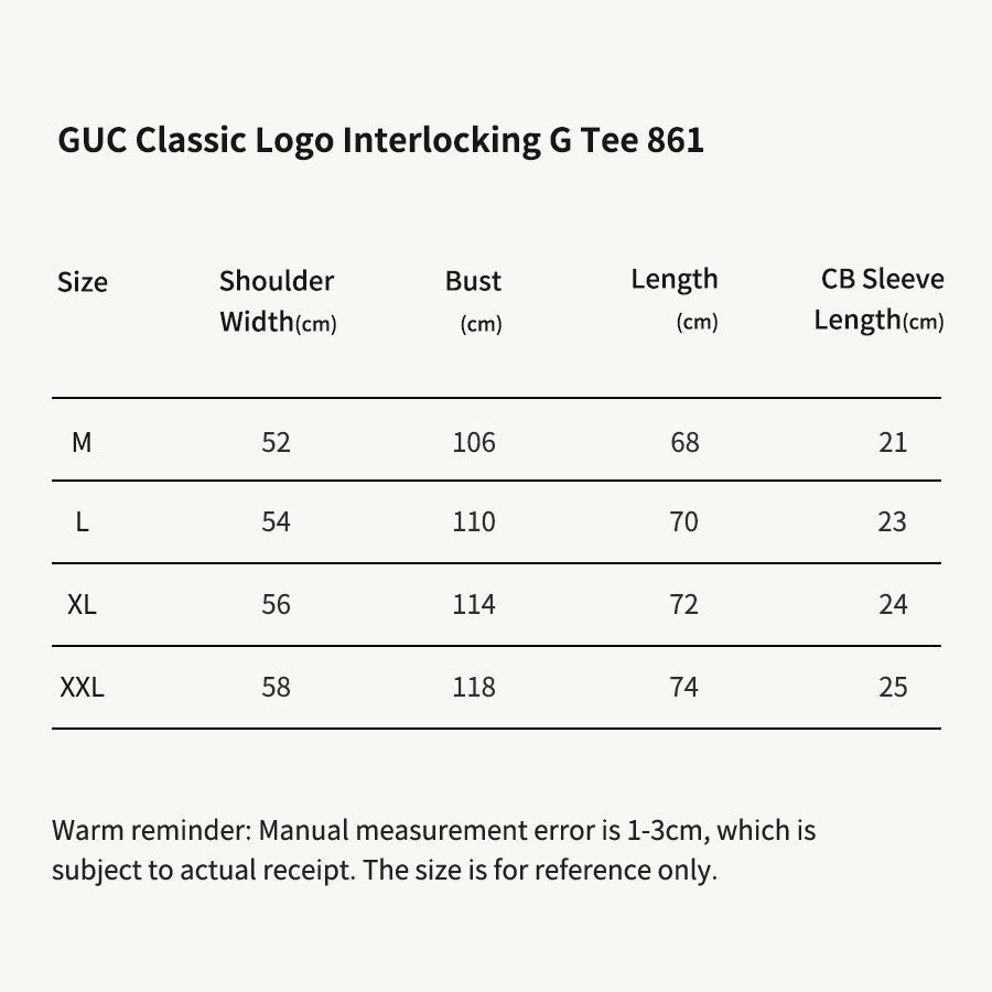 GUC Classic Logo Interlocking G Black Tee 861