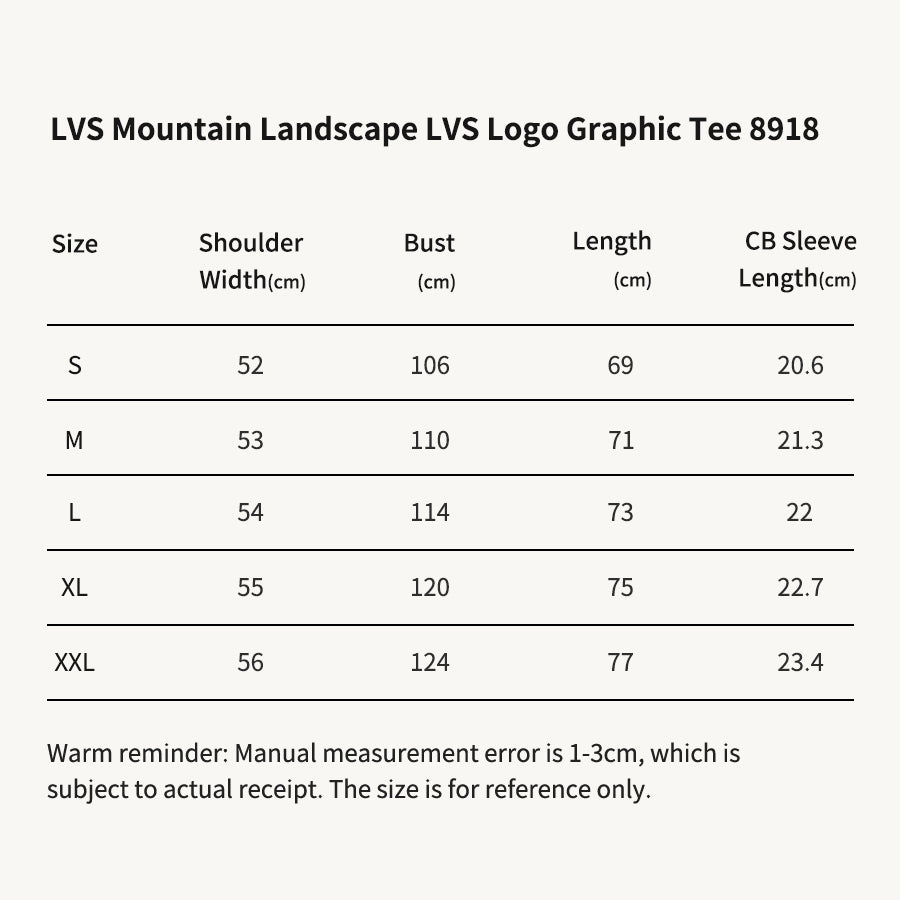LVS Mountain Landscape LVS Logo Graphic Tee 8918
