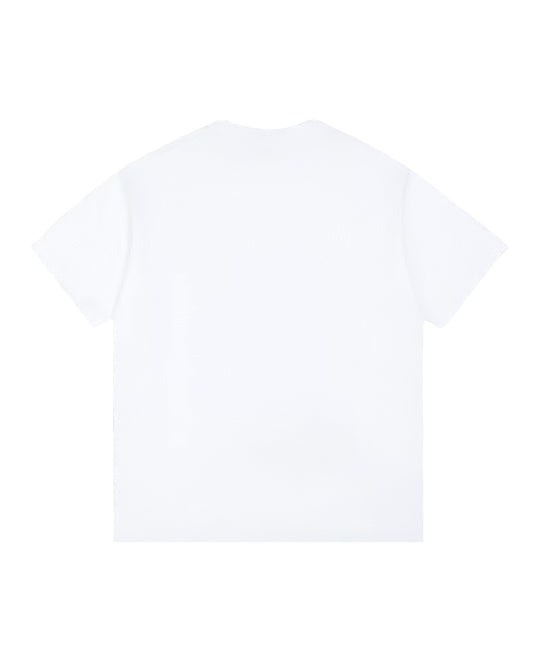 GUC Web Stripe Logo White Tee G0031