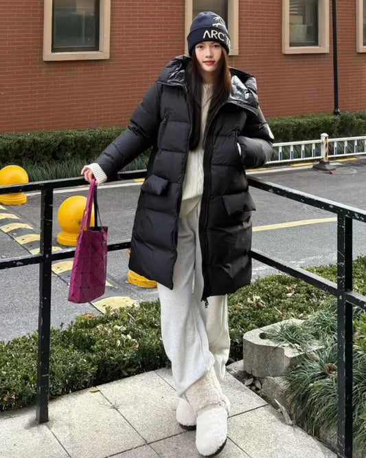 MONC Bosona Hooded Loose Mid-Length Women's Down Jacket 501