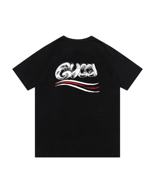 GUC Quirky-Inspired Script Logo Black Tee G013