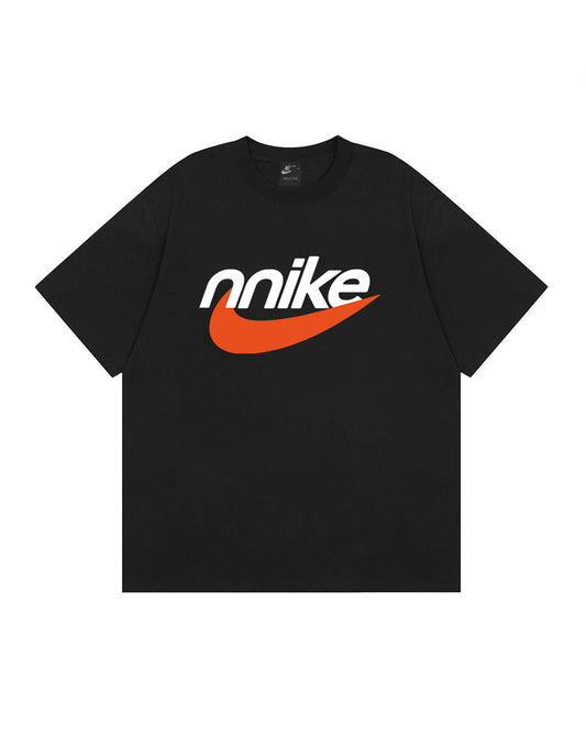 NIK Classic Futura Logo Oversized Graphic White Tee NK5