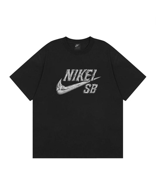 NIK SB Skeleton Logo Graphic White Tee NK4