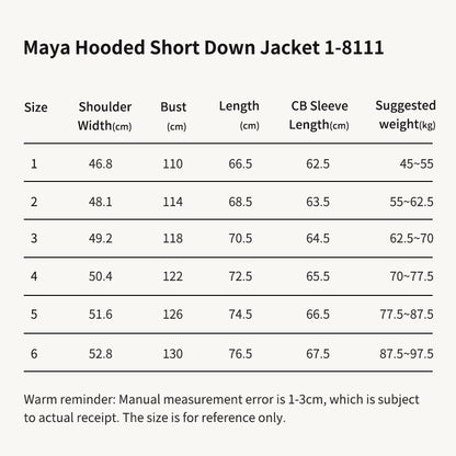 MONC Maya Hooded Men's Short Down Jacket 1-8111