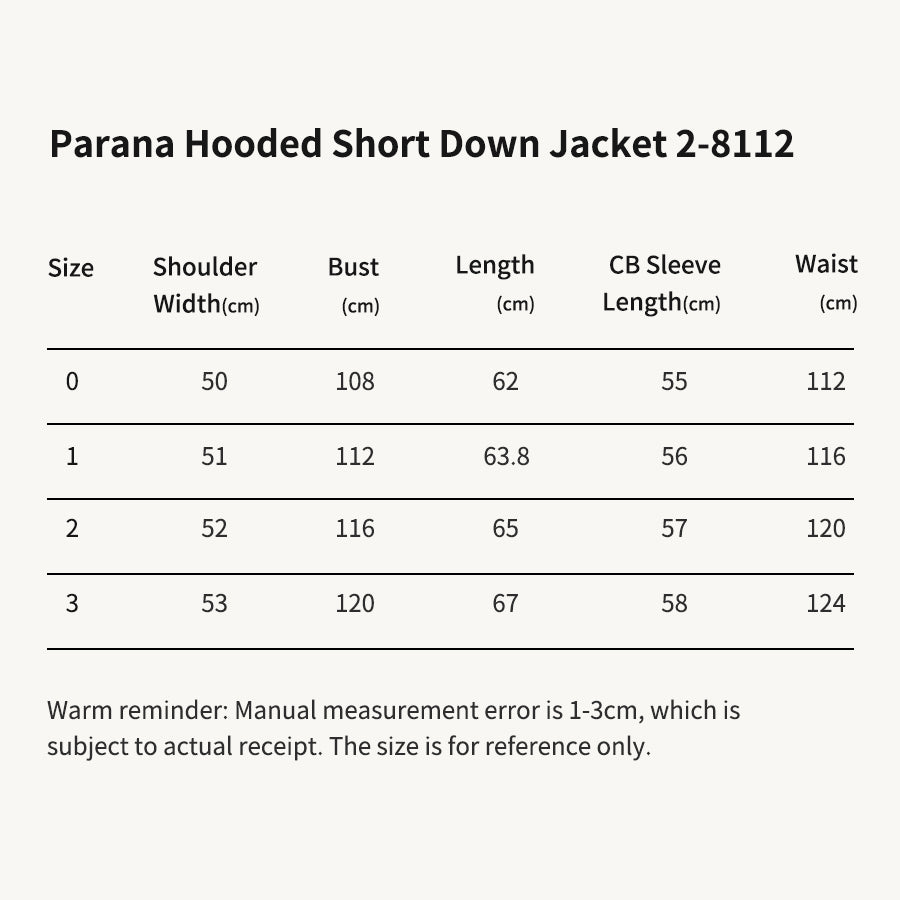 MONC Parana Women's Hooded Short Down Jacket 2-8112