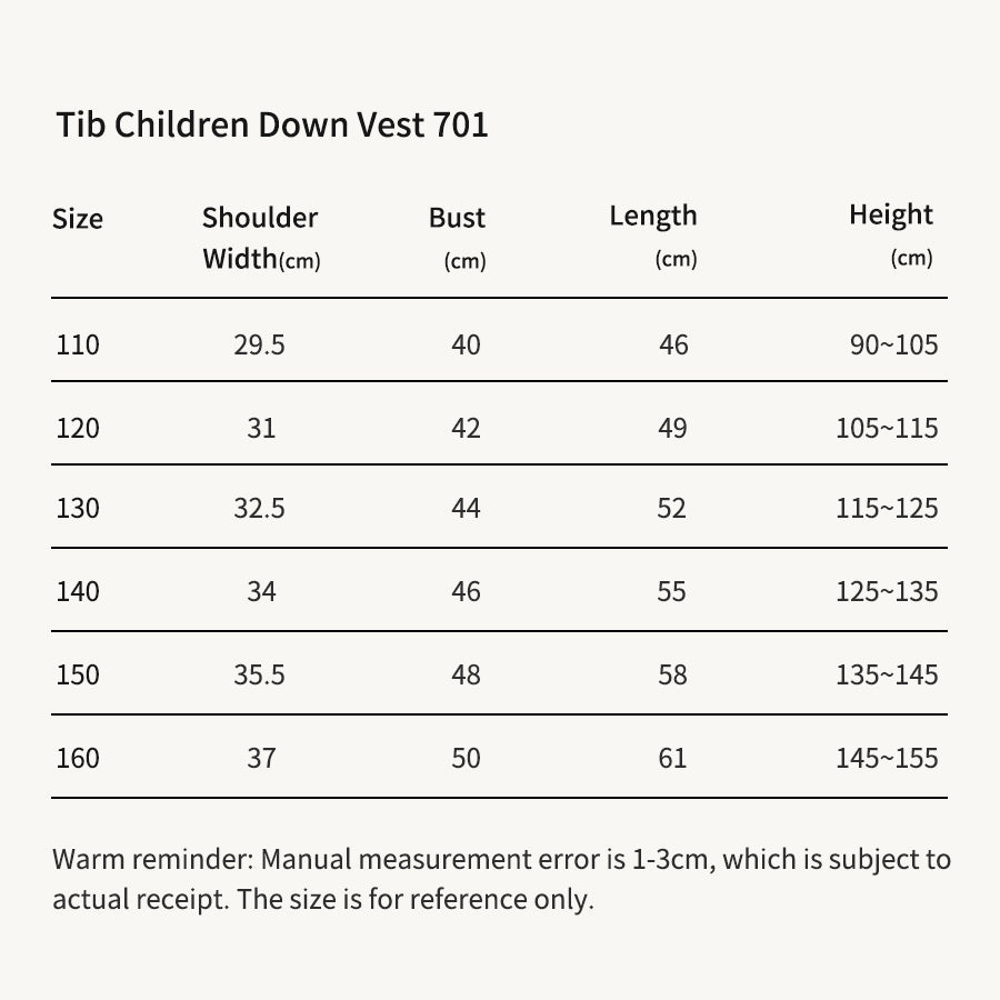 MONC Tib Boy's  Down Vest Black 701