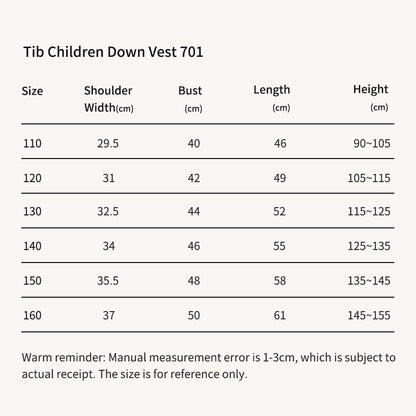 MONC Tib Boy's  Down Vest Black 701