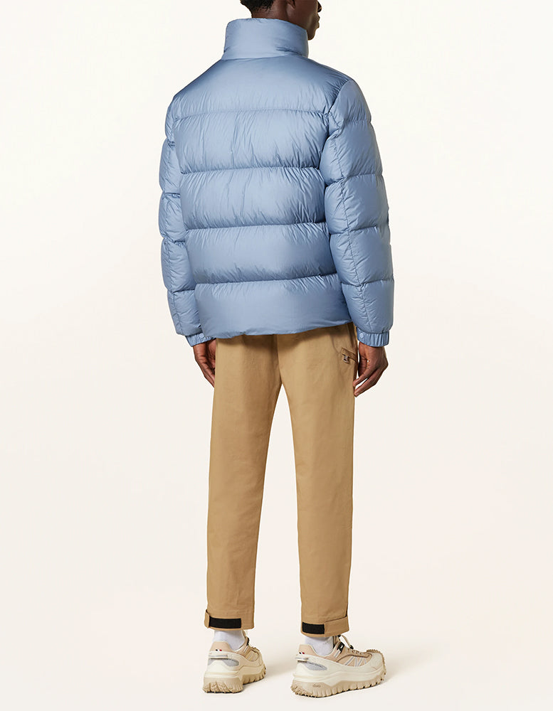 MONC Catila Short Stand Collar Men's Down Jacket Unisex Blue 502