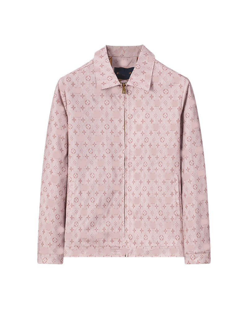 LVS Monogram Pink Jacquard Jacket Luxury Fashion 56050