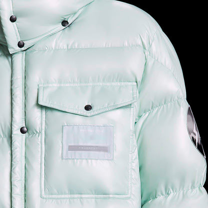 MONC Hiroshi Fujiwara Snow Mountain Joint Men's Mint Green Hat Removable Down Jacket 1-8120