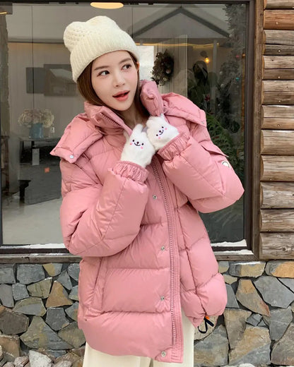 MONC Maya 70 Vezere Women's Pink Short Down Jacket 7-7008