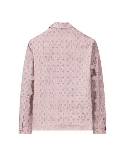LVS Monogram Pink Jacquard Jacket Luxury Fashion 56050