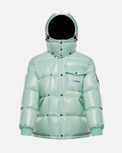 MONC Hiroshi Fujiwara Snow Mountain Joint Black Women's Hat Removable Down Jacket 1-8120