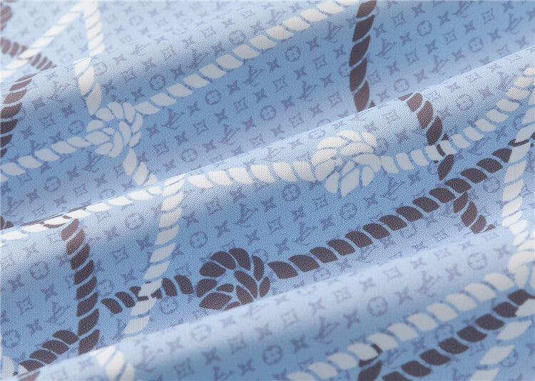 LVS Sky-blue Rope Print Jacket 66141