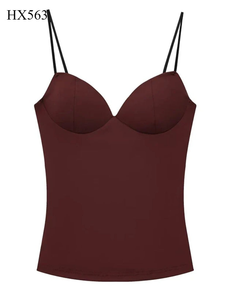 HX563 Sleeveless Crop Tops for Woman Corset Camisole