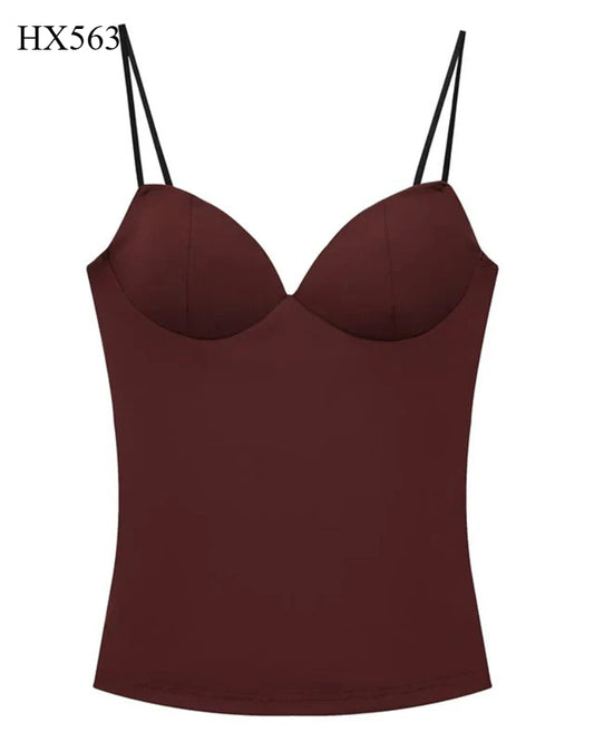 HX563 Sleeveless Crop Tops for Woman Corset Camisole