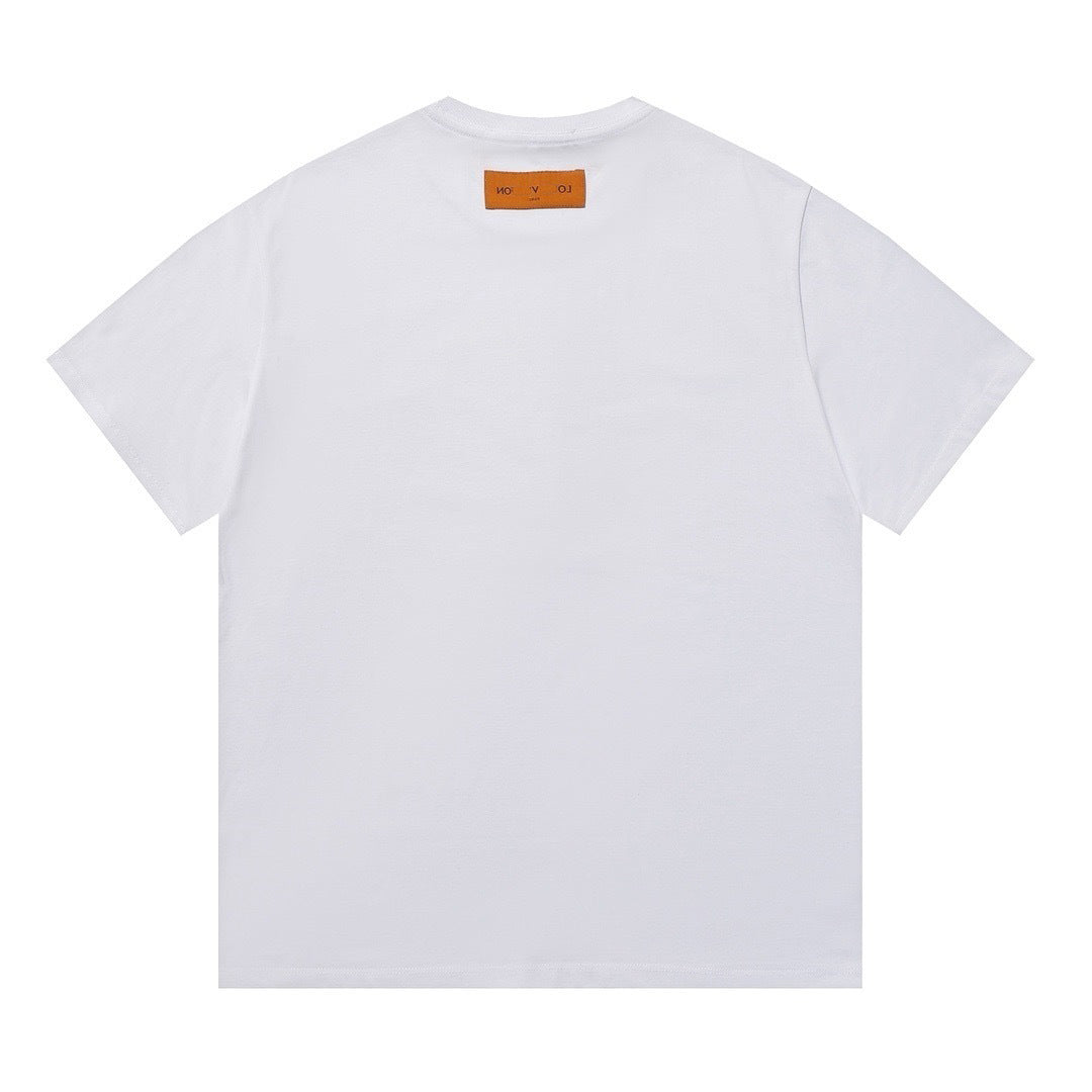LVS x Yayoi Kusama Collaboration Slide Print Black Tee BS006