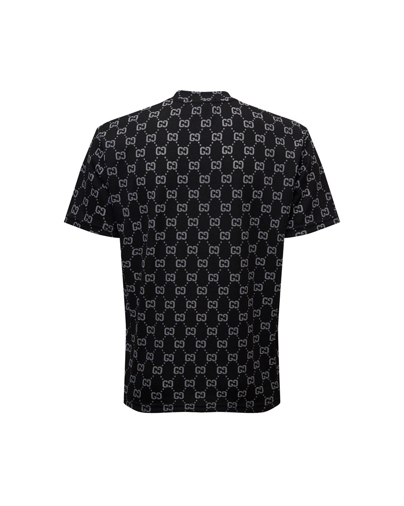 GUC All-Over GG Monogram Jacquard White Tee D02