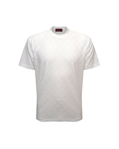 GUC All-Over GG Monogram Jacquard Black Tee D02