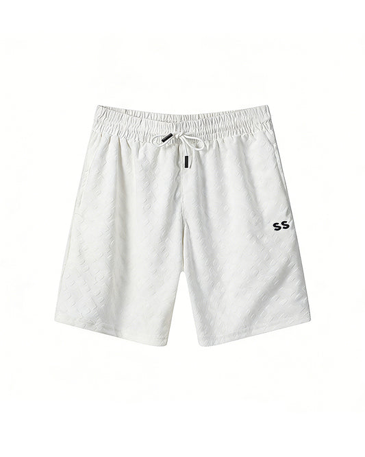 BO jacquard Bermuda shorts Unisex White 29075
