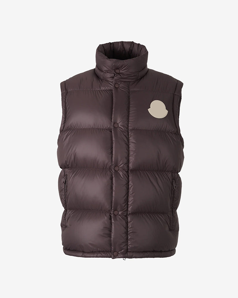 MONC Cyclone 2-in-1 Removable Hat Sleeves Short Down Jacket Brown 503