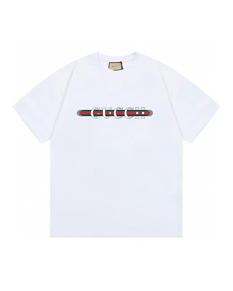 GUC Web Stripe Logo Black Tee G0031