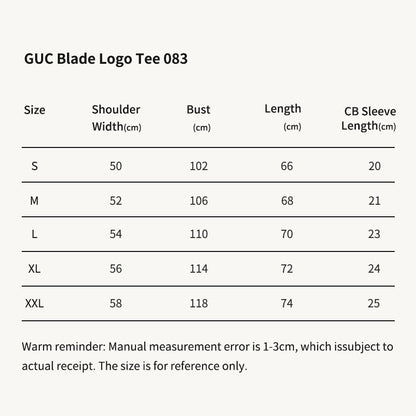 GUC Blade Logo Black Tee 083