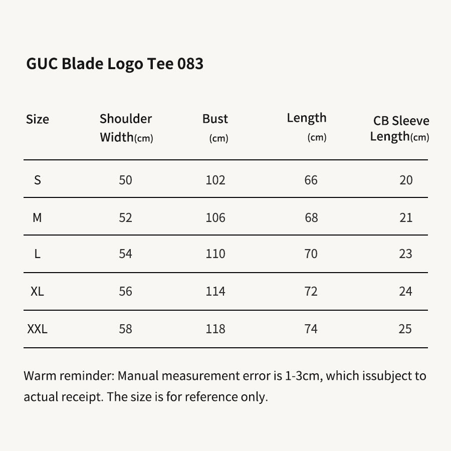 GUC Blade Logo Soft Cream Tee 083