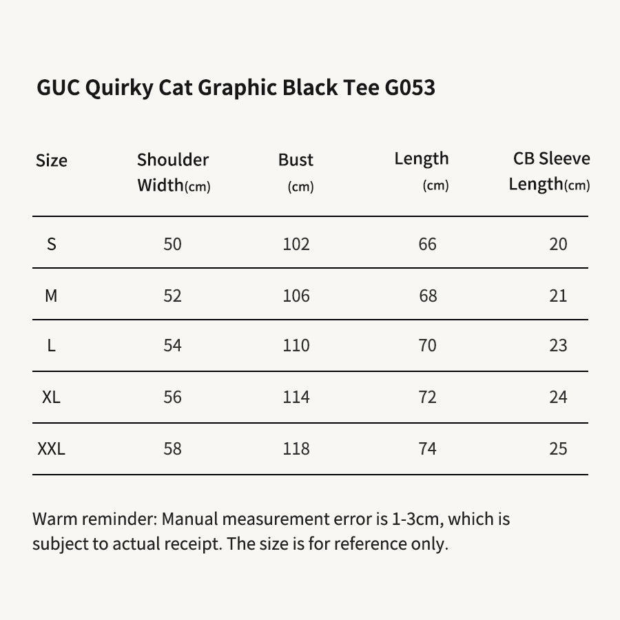 GUC Quirky Cat Graphic Beige Tee G053