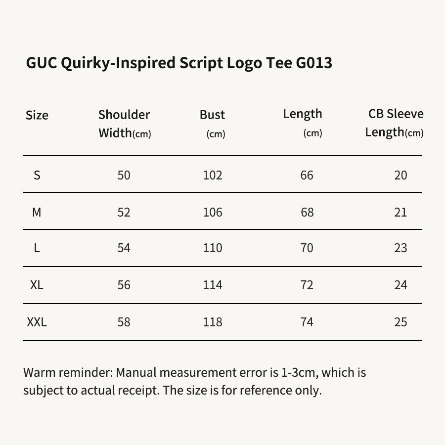 GUC Quirky-Inspired Script Logo Beige Tee G013