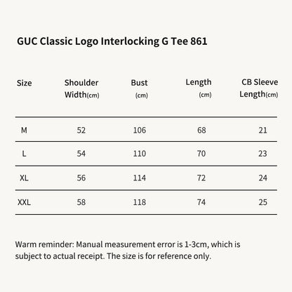 GUC Classic Logo Interlocking G Black Tee 861