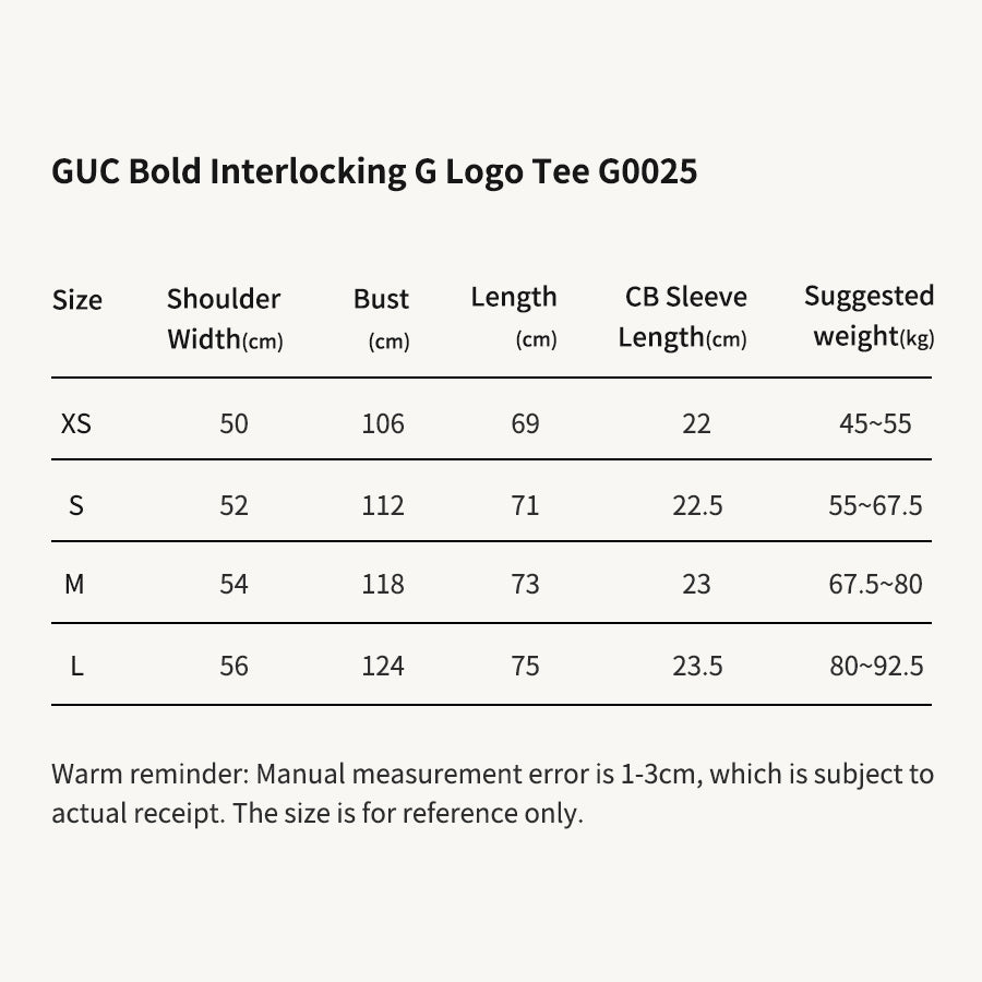 GUC Bold Interlocking G Logo Tee Soft Cream G0025