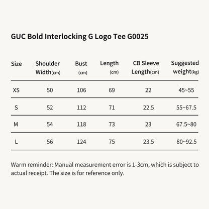GUC Bold Interlocking G Logo Tee Soft Cream G0025