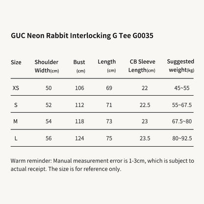 GUC Neon Rabbit Interlocking G Black Tee G0035