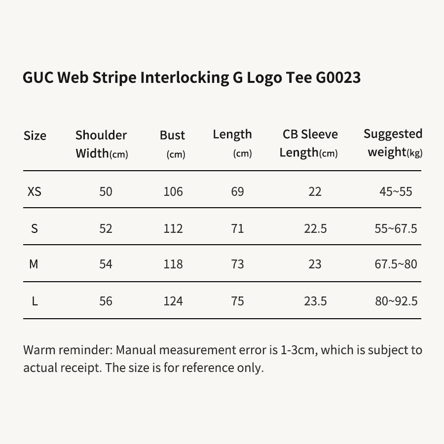 GUC Web Stripe Interlocking G Logo Black Tee G0023
