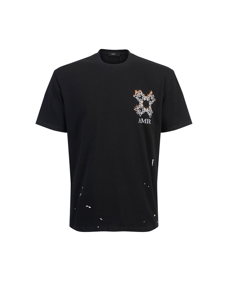 AMIR Tribal Cross Logo Black Tee 970