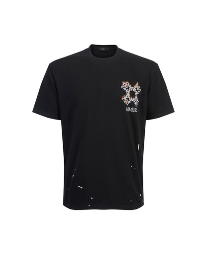 AMIR Tribal Cross Logo Black Tee 970