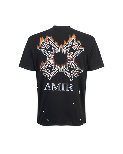 AMIR Tribal Cross Logo White Tee 970