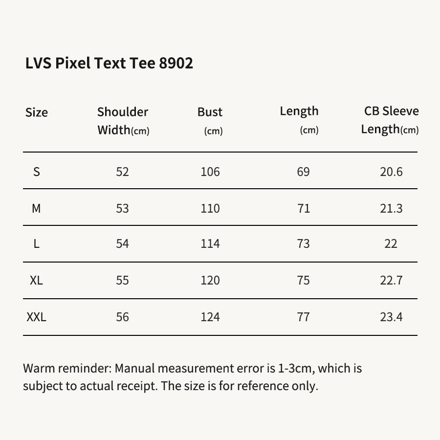 LVS Pixel Text White Tee 8902