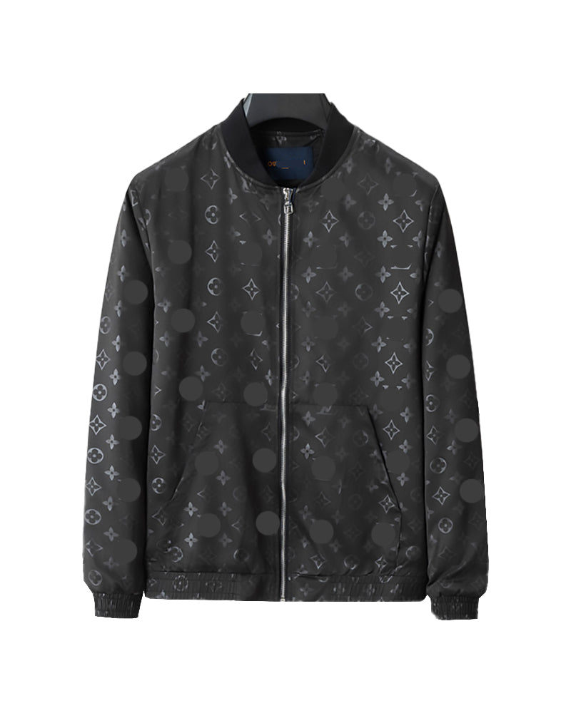 LVS Monogram Bomber Black Jacket 66130
