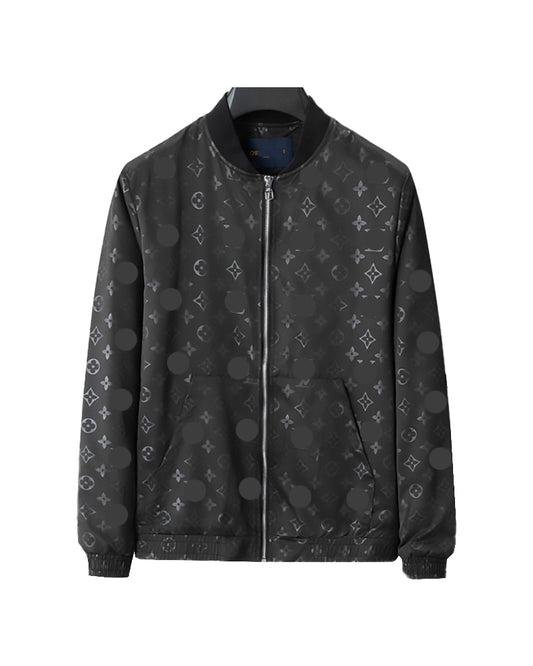 LVS Monogram Bomber Black Jacket 66130