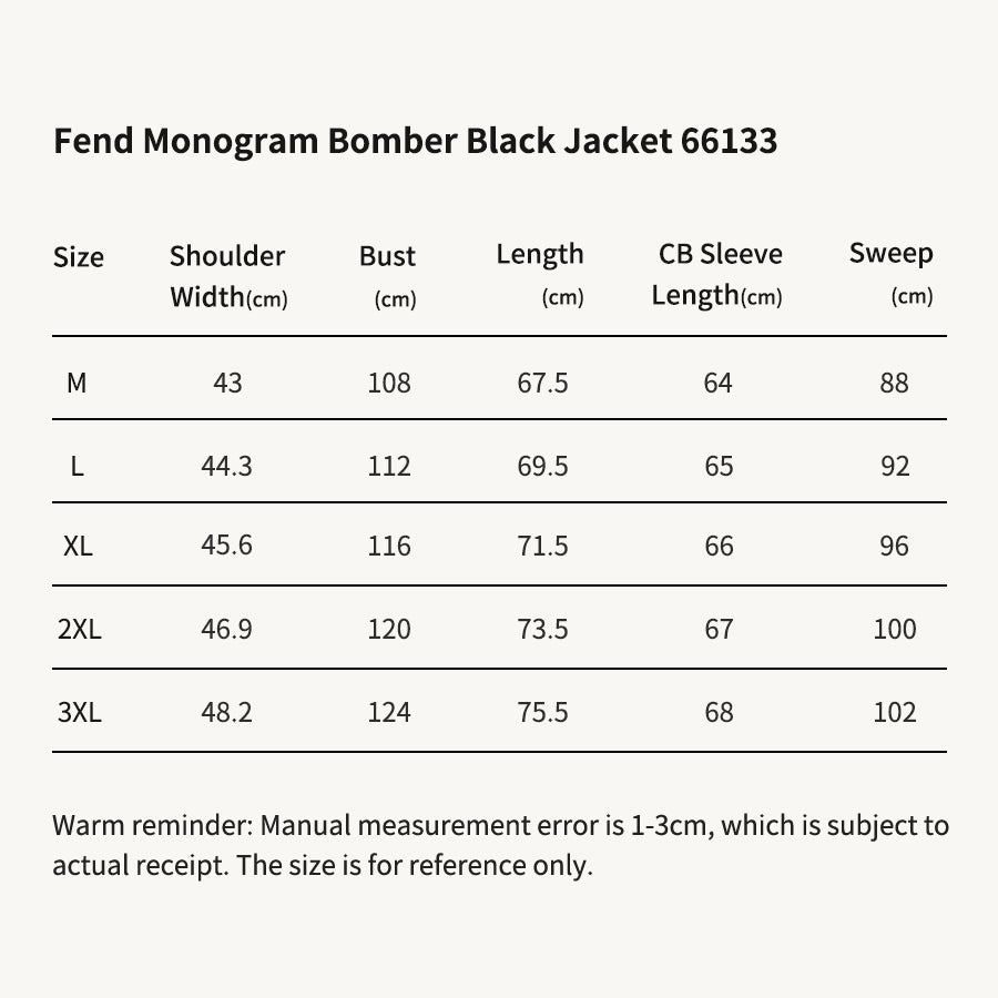 Fend Monogram Bomber Black Jacket 66133