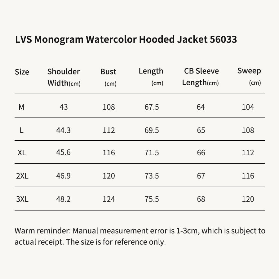 LVS Monogram Watercolor Hooded Jacket 56033