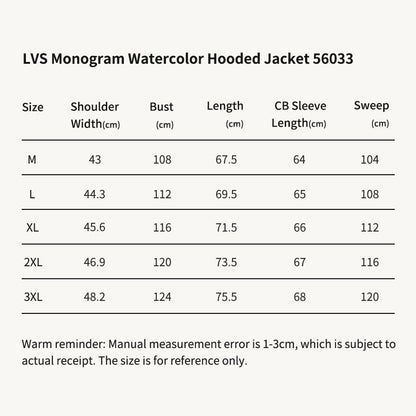 LVS Monogram Watercolor Hooded Jacket 56033