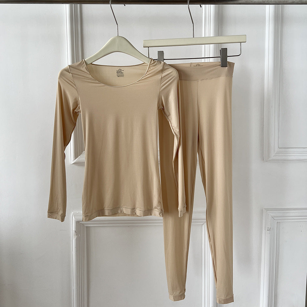 SK1131 Warm Base Clothing Elastic Traceless Invisible Warm Clothing Set