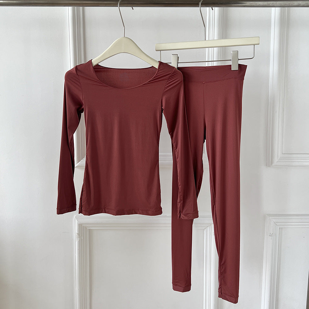 SK1131 Warm Base Clothing Elastic Traceless Invisible Warm Clothing Set