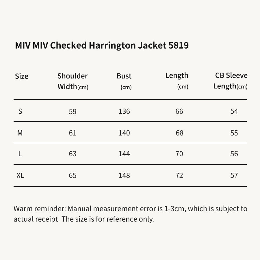 MIV MIV Checked Harrington Jacket 5819