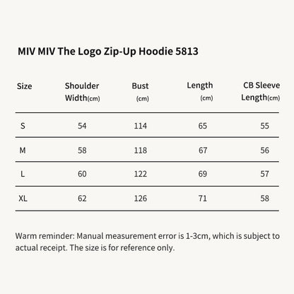 MIV MIV The Logo Zip-Up Hoodie 5813